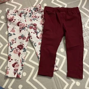 2 pairs of leggings type pants